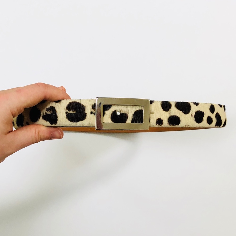 Calf Hair and Genuine Leather Belt